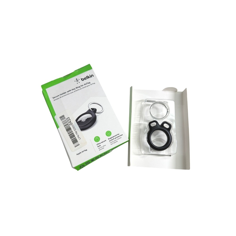 New Belkin Secure Holder with Key‎ Ring for Apple AirTag Black F8W973